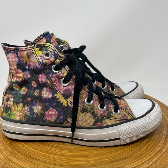 CONVERSE Chuck Taylor All Star Floral High Top Lace Sneakers size 5 - Picture 2 of 8